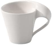 Villeroy & Boch Newwave Caffè Geschirr - Weiß, Premium Porzellan, Spülmaschinenfest, Mikrowellensicher, 300 ML Heißgeträ