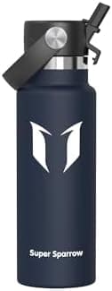 Super Sparrow Thermobecher für Sport und Outdoor - 500ml, 750ml - BPA-Frei, ClimatePartner certified - FlipFlow Trinkfla