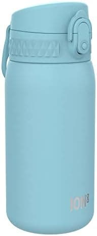 ion8 Kinder Trinkflasche Edelstahl 400ml Nicht Isoliert Sichere Verriegelung Spülmaschinenfest Klappdeckel Leicht zu Rei