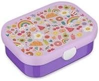 Mepal Brotdose Kinder Campus BPA-frei Animal Friends | Spezialfächerr box mit Gabel & Clip-Verschluss | 750 ml für Kinde