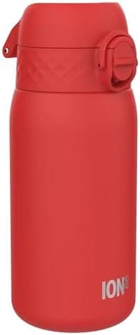 ion8 Kinder Trinkflasche Edelstahl 400ml Nicht Isoliert Sichere Verriegelung Spülmaschinenfest Klappdeckel Leicht zu Rei