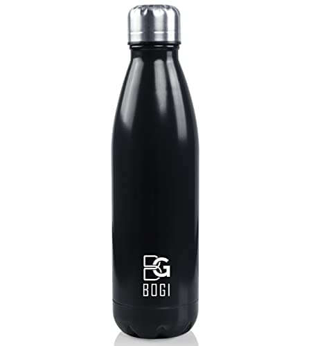 BOGI Doppelwandige Thermosflasche Edelstahl Trinkflasche Kinder Trinkflasche Schule Himmelblau Pink