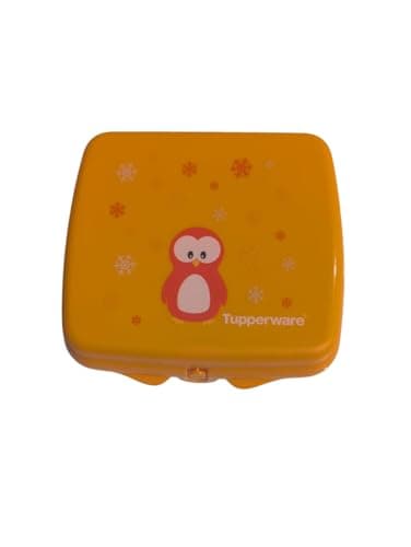 Tupperware Quadratische Sandwich-Box Aufbewahrungsbox Brotdose mit Scharnier und Verriegelung (türkis Koala Bär)