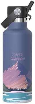 Super Sparrow Thermobecher für Sport und Outdoor - 500ml, 750ml - BPA-Frei, ClimatePartner certified - FlipFlow Trinkfla