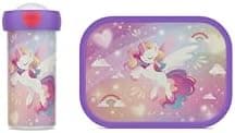 Mepal Brotdose Kinder Campus BPA-frei Animal Friends | Spezialfächerr box mit Gabel & Clip-Verschluss | 750 ml für Kinde