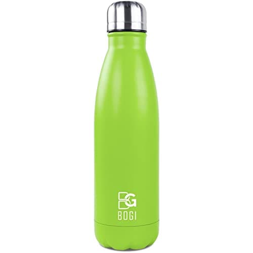 BOGI Doppelwandige Thermosflasche Edelstahl Trinkflasche Kinder Trinkflasche Schule Himmelblau Pink