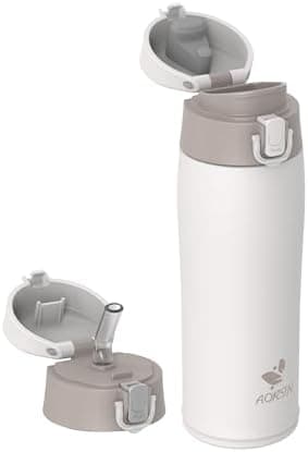 AORIN Trinkflasche Edelstahl 18/8, 500ml, BPA-Frei, Doppelwandig Isolierflasche für Sport, Schule und Outdooraktivitäten
