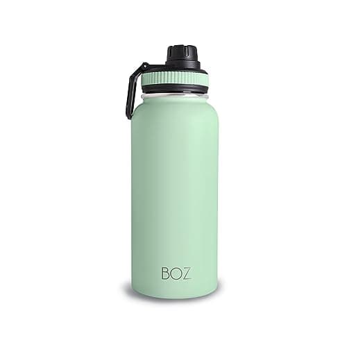 BOZ Ersatzdeckel für Trinkflasche - Strohhalm & Schraubverschluss - schwarz