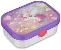 Mepal Brotdose Kinder Campus BPA-frei Animal Friends | Spezialfächerr box mit Gabel & Clip-Verschluss | 750 ml für Kinde
