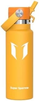 Super Sparrow Thermobecher für Sport und Outdoor - 500ml, 750ml - BPA-Frei, ClimatePartner certified - FlipFlow Trinkfla