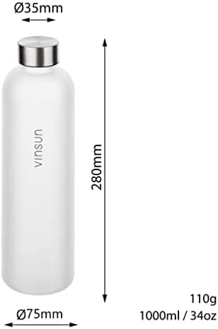 VINSUN Trinkflasche 1000ml - auslaufsicher, BPA frei, Tritan - Leichte Wasserflasche für Sport und Outdoor activities -