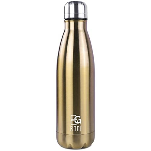BOGI Doppelwandige Thermosflasche Edelstahl Trinkflasche Kinder Trinkflasche Schule Himmelblau Pink