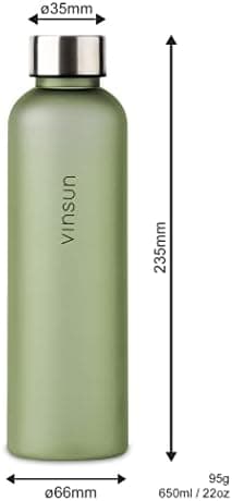 VINSUN Trinkflasche 1000ml - auslaufsicher, BPA frei, Tritan - Leichte Wasserflasche für Sport und Outdoor activities -
