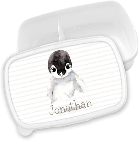 Timalo® Brotdose Kinder mit Namen | Personalisierte Bento Lunchbox für Jungen & Mädchen | Kindergarten & Schule Motiv Ti
