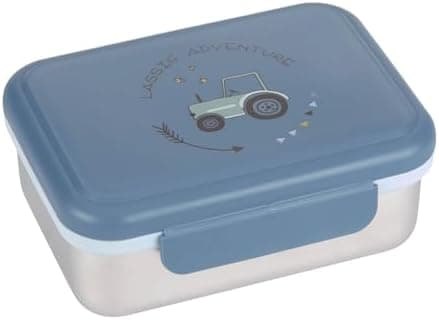 LÄSSIG Edelstahl Kinder Brotdose Frühstücksbox Nachhaltig für Schule und Adventure (1er Pack)  
LÄSSIG Kinder Brotdose E