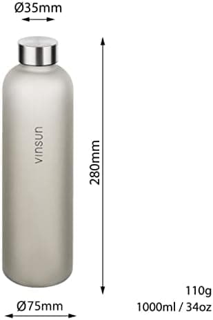 VINSUN Trinkflasche 1000ml - auslaufsicher, BPA frei, Tritan - Leichte Wasserflasche für Sport und Outdoor activities -