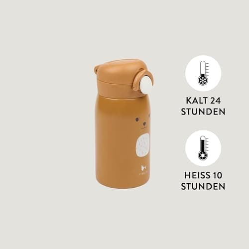 Fabelab Kinder Trinkflasche 320 ml | BPA-Frei Edelstahl Auslaufsicher | Schultasche Wasserflasche