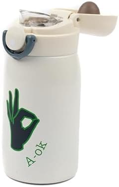 Fabelab Kinder Trinkflasche 320 ml | BPA-Frei Edelstahl Auslaufsicher | Schultasche Wasserflasche