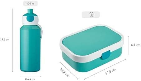 Mepal Brotdose Kinder Campus BPA-frei Animal Friends | Spezialfächerr box mit Gabel & Clip-Verschluss | 750 ml für Kinde