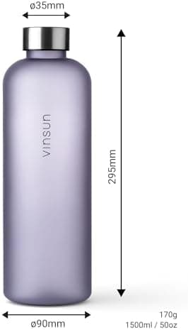 VINSUN Trinkflasche 1000ml - auslaufsicher, BPA frei, Tritan - Leichte Wasserflasche für Sport und Outdoor activities -