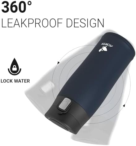 AORIN Trinkflasche Edelstahl 18/8, 500ml, BPA-Frei, Doppelwandig Isolierflasche für Sport, Schule und Outdooraktivitäten