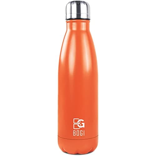 BOGI Doppelwandige Thermosflasche Edelstahl Trinkflasche Kinder Trinkflasche Schule Himmelblau Pink