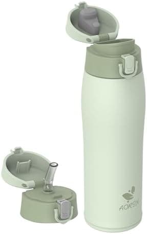 AORIN Trinkflasche Edelstahl 18/8, 500ml, BPA-Frei, Doppelwandig Isolierflasche für Sport, Schule und Outdooraktivitäten