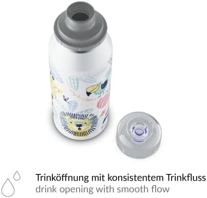 ALFI Kids ISO BOTTLE 350ml - Idas Schule der Magischen Tiere - Isoliertrinkflasche Kinder Edelstahl - hält 12 Stunden he