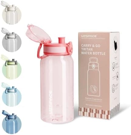 UZSPACE Kinder Trinkflasche 600ml - Sportlich, Auslaufsicher & Spülmaschinenfest zur Schule und Outdoor aktivarten für M