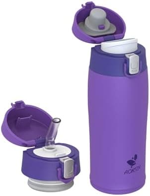 AORIN Trinkflasche Edelstahl 18/8, 500ml, BPA-Frei, Doppelwandig Isolierflasche für Sport, Schule und Outdooraktivitäten