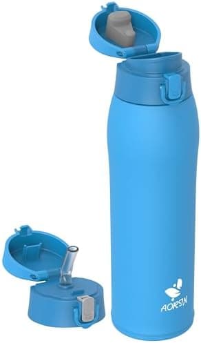 AORIN Trinkflasche Edelstahl 18/8, 500ml, BPA-Frei, Doppelwandig Isolierflasche für Sport, Schule und Outdooraktivitäten