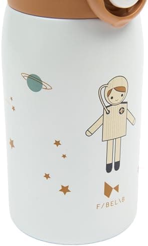 Fabelab Kinder Trinkflasche 320 ml | BPA-Frei Edelstahl Auslaufsicher | Schultasche Wasserflasche