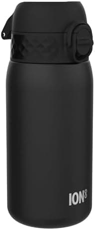 ion8 Kinder Trinkflasche Edelstahl 400ml Nicht Isoliert Sichere Verriegelung Spülmaschinenfest Klappdeckel Leicht zu Rei