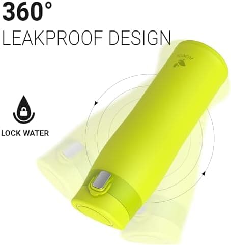 AORIN Trinkflasche Edelstahl 18/8, 500ml, BPA-Frei, Doppelwandig Isolierflasche für Sport, Schule und Outdooraktivitäten