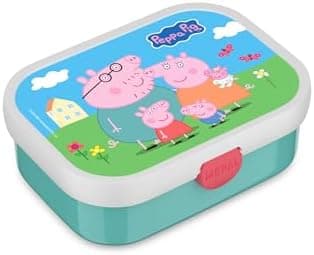 Mepal Brotdose Kinder Campus BPA-frei Animal Friends | Spezialfächerr box mit Gabel & Clip-Verschluss | 750 ml für Kinde