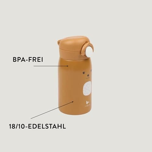Fabelab Kinder Trinkflasche 320 ml | BPA-Frei Edelstahl Auslaufsicher | Schultasche Wasserflasche