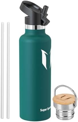 Super Sparrow Trinkflasche Edelstahl - Auslaufsicher Thermoskanne - Kinder für Sprudel, Sport, Schule, Fitness - 500ml -