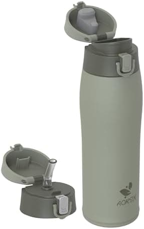 AORIN Trinkflasche Edelstahl 18/8, 500ml, BPA-Frei, Doppelwandig Isolierflasche für Sport, Schule und Outdooraktivitäten