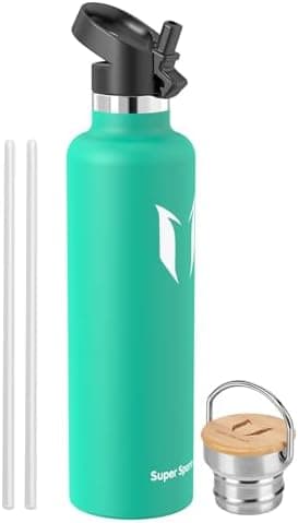 Super Sparrow Trinkflasche Edelstahl - Auslaufsicher Thermoskanne - Kinder für Sprudel, Sport, Schule, Fitness - 500ml -
