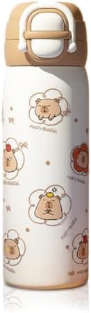Thermosflasche mit Capybara Motiv – Edelstahl, 600ml, BPA-frei – für Kinder, Schule, Reisen