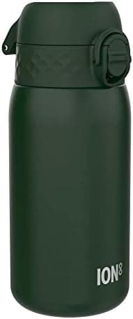 ion8 Kinder Trinkflasche Edelstahl 400ml Nicht Isoliert Sichere Verriegelung Spülmaschinenfest Klappdeckel Leicht zu Rei