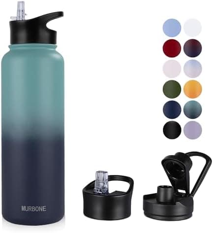 Edelstahl Trinkflasche 1.2L BPAfrei-Thermoskanne-Vakuum Doppelwandisolierung für Sport Campings-Reise-Kohlensäure Geeign