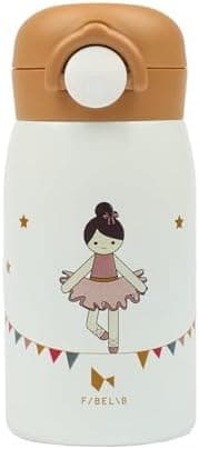 Fabelab Kinder Trinkflasche 320 ml | BPA-Frei Edelstahl Auslaufsicher | Schultasche Wasserflasche