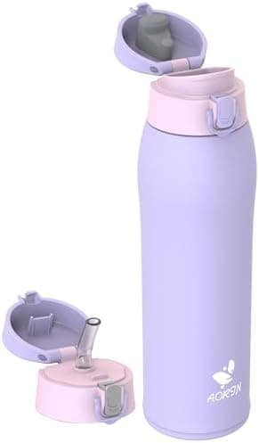 AORIN Trinkflasche Edelstahl 18/8, 500ml, BPA-Frei, Doppelwandig Isolierflasche für Sport, Schule und Outdooraktivitäten