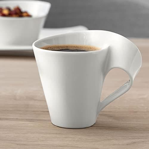Villeroy & Boch Newwave Caffè Geschirr - Weiß, Premium Porzellan, Spülmaschinenfest, Mikrowellensicher, 300 ML Heißgeträ