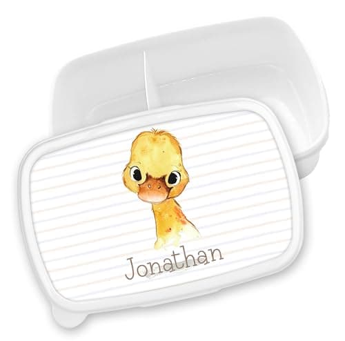 Timalo® Brotdose Kinder mit Namen | Personalisierte Bento Lunchbox für Jungen & Mädchen | Kindergarten & Schule Motiv Ti