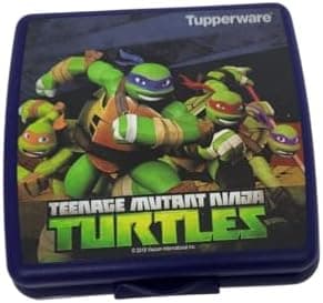 Tupperware Quadratische Sandwich-Box Aufbewahrungsbox Brotdose mit Scharnier und Verriegelung (türkis Koala Bär)
