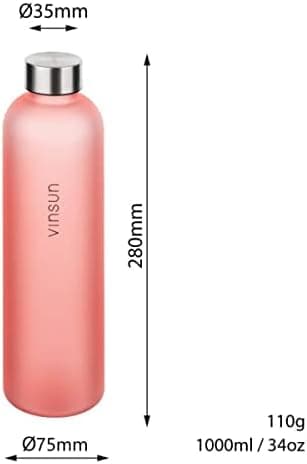 VINSUN Trinkflasche 1000ml - auslaufsicher, BPA frei, Tritan - Leichte Wasserflasche für Sport und Outdoor activities -