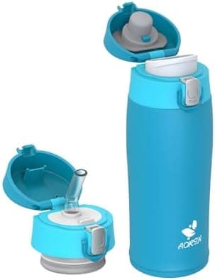 AORIN Trinkflasche Edelstahl 18/8, 500ml, BPA-Frei, Doppelwandig Isolierflasche für Sport, Schule und Outdooraktivitäten