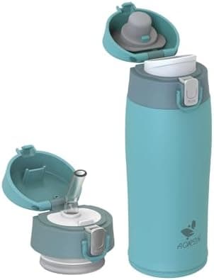 AORIN Trinkflasche Edelstahl 18/8, 500ml, BPA-Frei, Doppelwandig Isolierflasche für Sport, Schule und Outdooraktivitäten